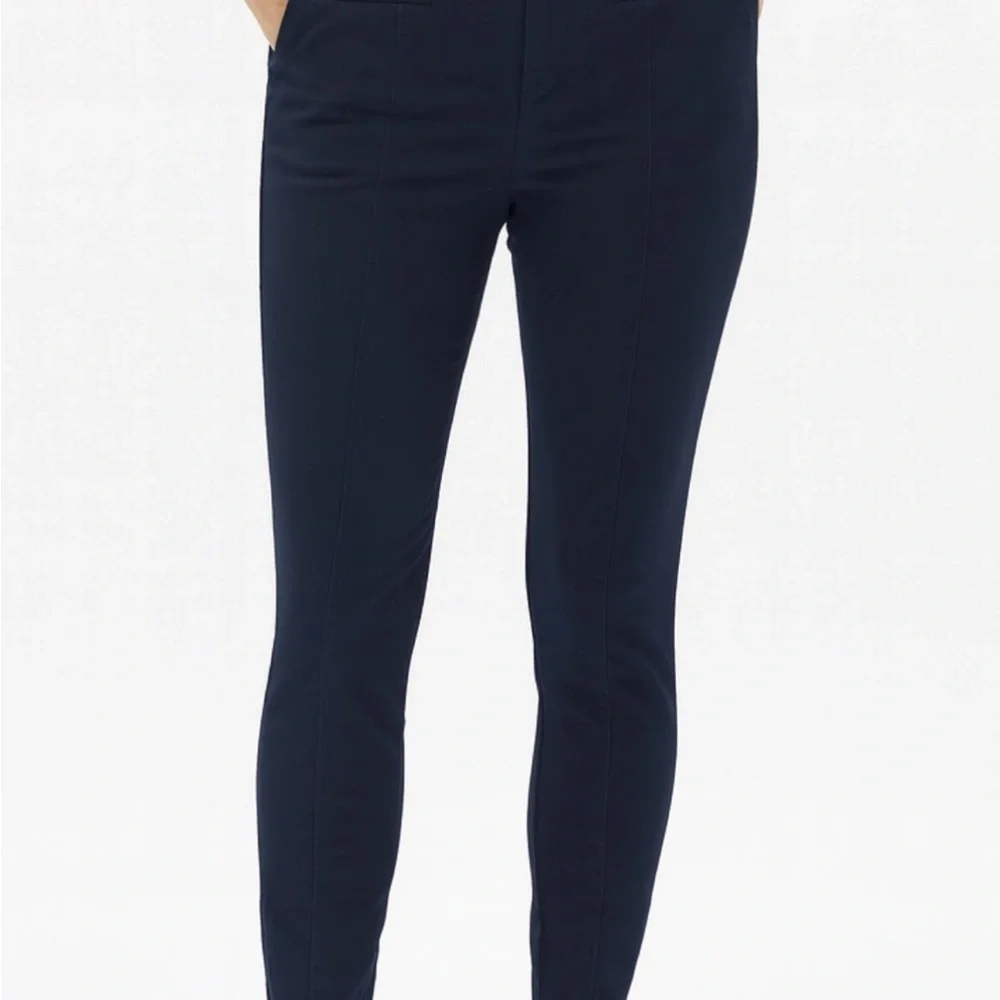 LOFT Dark Blue Trousers straight leg style pockets in front and back women’s 12 - Picture 11 of 13